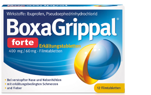 BOXAGRIPPAL forte Koude Tab. 400 mg/60 mg FTA, 12 st