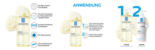 ROCHE-POSAY Lipikar douche- en badolie AP+, 750 ml