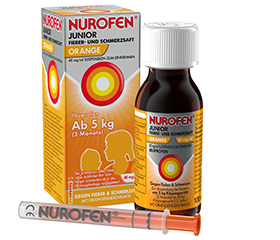 NUROFEN Junior Koorts- en pijnsap sinaasappel 40 mg/ml, 100 ml