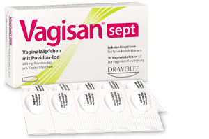VAGISAN sept vaginale zetpillen met povidonjood, 10 stuks