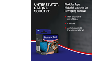 HANSAPLAST Sport Kinesiologie Tape 5 cmx5 m blauw, 1 st
