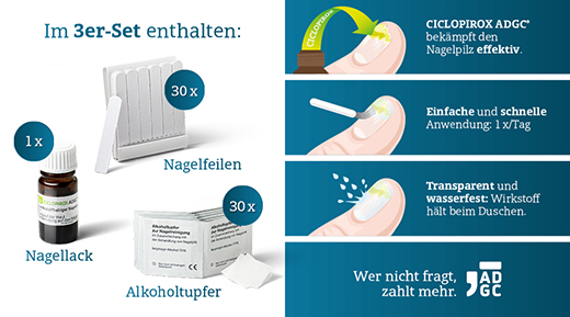 CICLOPIROX ADGC 80 mg/g werkzame stof nagellak, 3,3 ml