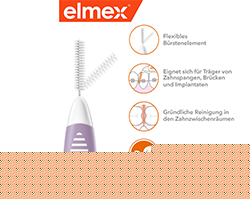 ELMEX Interdentale ragers ISO maat 6 1,1 mm paars, 8 stuks