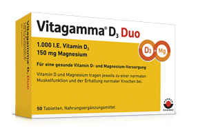 VITAGAMMA D3 Duo 1.000 I.E Vit.D3 150mg Magnes.NEM, 100 st
