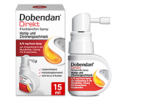 DOBENDAN Directe Flurbiprofen Spray Honing & Citroen, 15 ml