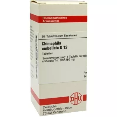 CHIMAPHILA UMBELLATA D 12 tabletten, 80 stuks CHIMAPHILA UMBELLATA D 12 tabletten, 80 stuks