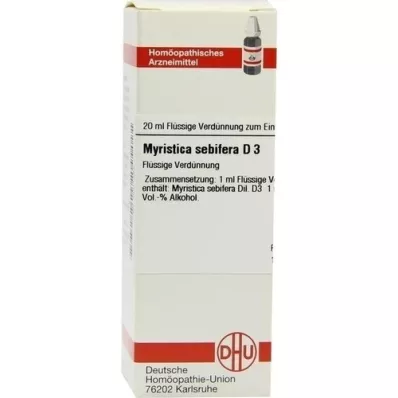 MYRISTICA SEBIFERA D 3-verdunning, 20 ml MYRISTICA SEBIFERA D 3-verdunning, 20 ml