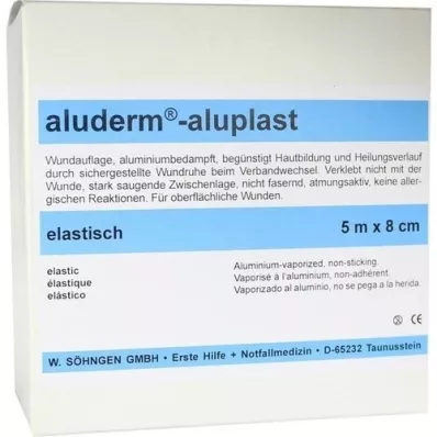 ALUDERM aluplast Wundverb.Pfl.8 cmx5 m elastiek, 1 stuk ALUDERM aluplast Wundverb.Pfl.8 cmx5 m elastiek, 1 stuk