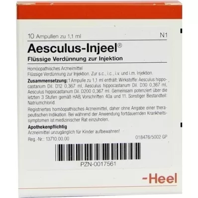 AESCULUS INJEEL Ampullen, 10 stuks AESCULUS INJEEL Ampullen, 10 stuks