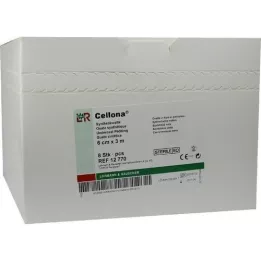 CELLONA Synthetische watten steriel 6 cmx3 m, 8 stuks