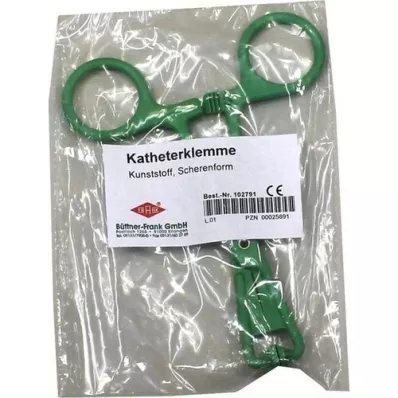 KATHETERKLEMME schaarvorm kunststof, 1 stuk