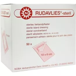 RUDAVLIES-steriele verbandpleister 6x10 cm, 50 st