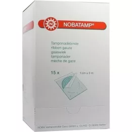 NOBATAMP-steriel tamponadeverband 1 cmx5 m, 15 st