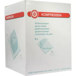 MULLKOMPRESSEN 10x10 cm steriel 32-voudig, 8X5 st