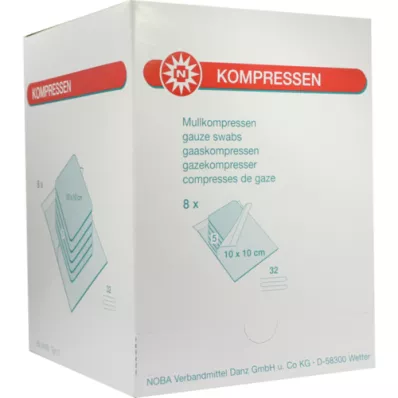 MULLKOMPRESSEN 10x10 cm steriel 32-voudig, 8X5 st