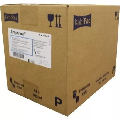 AMPUWA Plastic fles voor injectie-/infusieoplossing, 10X500 ml