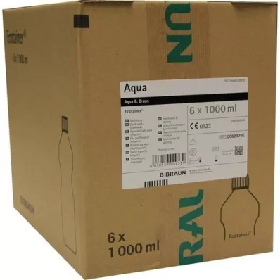 AQUA B.Braun spoeloplossing plastic fles, 6X1000 ml AQUA B.Braun spoeloplossing plastic fles, 6X1000 ml