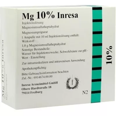MG 10% Inresa-injectieoplossing, 10X10 ml MG 10% Inresa-injectieoplossing, 10X10 ml