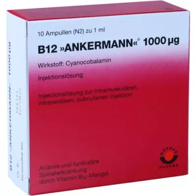 B12 ANKERMANN 1.000 mg ampullen, 10X1 ml B12 ANKERMANN 1.000 mg ampullen, 10X1 ml