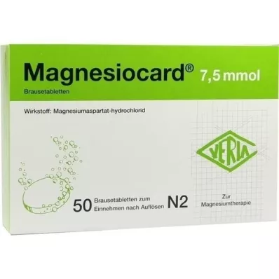 MAGNESIOCARD 7,5 mmol bruistabletten, 50 st MAGNESIOCARD 7,5 mmol bruistabletten, 50 st