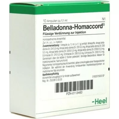 BELLADONNA HOMACCORD Ampullen, 10 stuks BELLADONNA HOMACCORD Ampullen, 10 stuks
