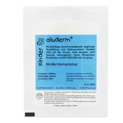 Aluderm kinderkompres 4 x 6 cm, 1 stuk