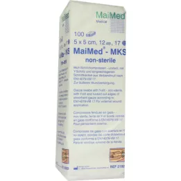 SCHLITZKOMPRESSEN 5x5 cm niet-steriel 12-voudig, 100 st