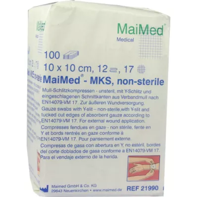 SCHLITZKOMPRESSEN 10x10 cm niet-steriel 12-voudig, 100 st SCHLITZKOMPRESSEN 10x10 cm niet-steriel 12-voudig, 100 st