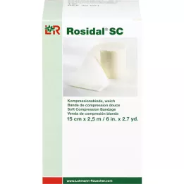 ROSIDAL SC Compressiezwachtel zacht 15 cmx2,5 m, 1 stuk