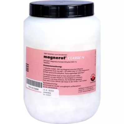 MAGNEROT CLASSIC N-tabletten, 1000 st MAGNEROT CLASSIC N-tabletten, 1000 st