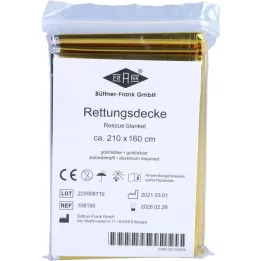 RETTUNGSDECKE KFZ 160x210 cm goud/zilver, 1 stuk