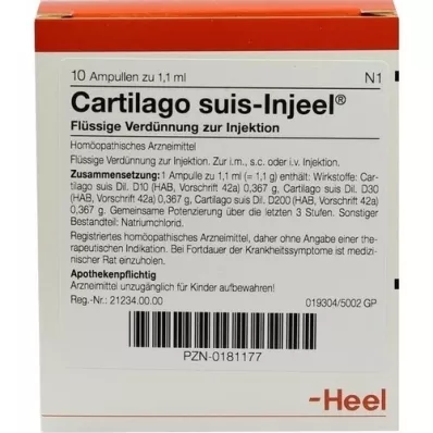 CARTILAGO suis Injeel ampullen, 10 stuks