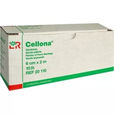 CELLONA Gipsverbanden 6 cmx2 m, 10 stuks CELLONA Gipsverbanden 6 cmx2 m, 10 stuks