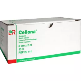 CELLONA Gipsverbanden 8 cmx2 m, 10 stuks
