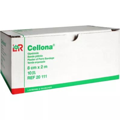 CELLONA Gipsverbanden 8 cmx2 m, 10 stuks