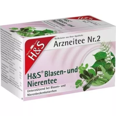 H&amp;S Blaas- en niertheefilterzakjes, 20X2,0 g