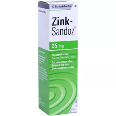 ZINK SANDOZ Bruistabletten, 20 tabletten ZINK SANDOZ Bruistabletten, 20 tabletten