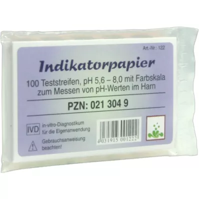 INDIKATORPAPIER Teststrips, 100 stuks INDIKATORPAPIER Teststrips, 100 stuks