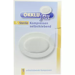 OKKLUFIX Oogkompressen steriel zelfklevend, 5 stuks