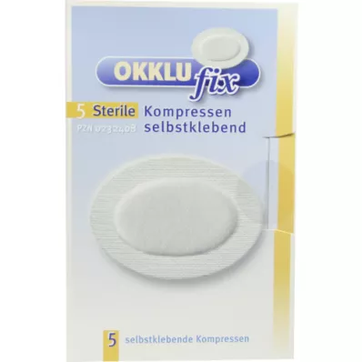 OKKLUFIX Oogkompressen steriel zelfklevend, 5 stuks