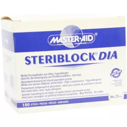 STERIBLOCK DIA 25x86 mm drukpleister wit, 100 stuks