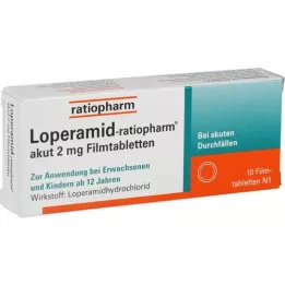 LOPERAMID-ratiopharm acuut 2 mg filmomhulde tabletten, 10 stuks