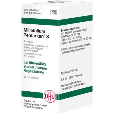 MILLEFOLIUM PENTARKAN S-tabletten, 200 stuks MILLEFOLIUM PENTARKAN S-tabletten, 200 stuks