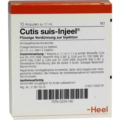 CUTIS suis Injeel ampullen, 10 stuks CUTIS suis Injeel ampullen, 10 stuks