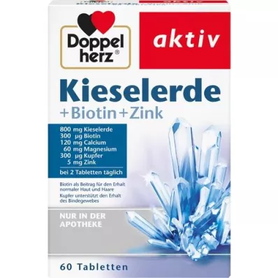 DOPPELHERZ Silica+biotine+zinktabletten, 60 st DOPPELHERZ Silica+biotine+zinktabletten, 60 st