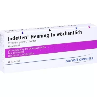 JODETTEN Henning 1x weektabletten, 28 st JODETTEN Henning 1x weektabletten, 28 st