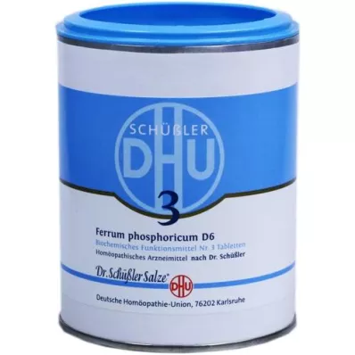 BIOCHEMIE DHU 3 Ferrum fosforicum D 6 tabletten, 1000 st BIOCHEMIE DHU 3 Ferrum fosforicum D 6 tabletten, 1000 st