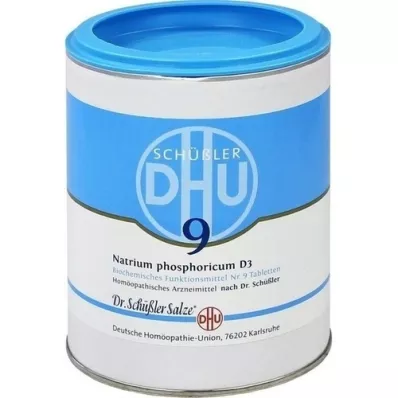 BIOCHEMIE DHU 9 Natrum fosforicum D 3 tabletten, 1000 stuks BIOCHEMIE DHU 9 Natrum fosforicum D 3 tabletten, 1000 stuks