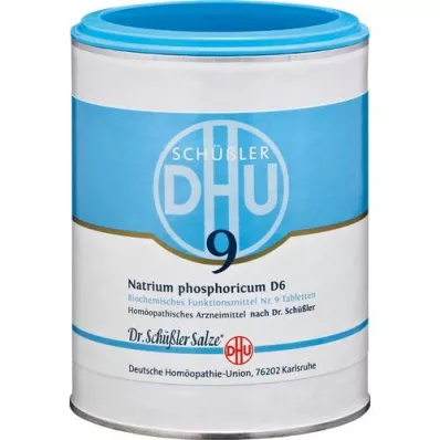 BIOCHEMIE DHU 9 Natrum fosforicum D 6 tabletten, 1000 stuks BIOCHEMIE DHU 9 Natrum fosforicum D 6 tabletten, 1000 stuks