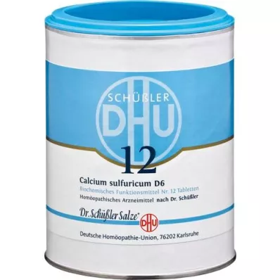 BIOCHEMIE DHU 12 Calciumsulphuricum D 6 tabletten, 1000 stuks BIOCHEMIE DHU 12 Calciumsulphuricum D 6 tabletten, 1000 stuks